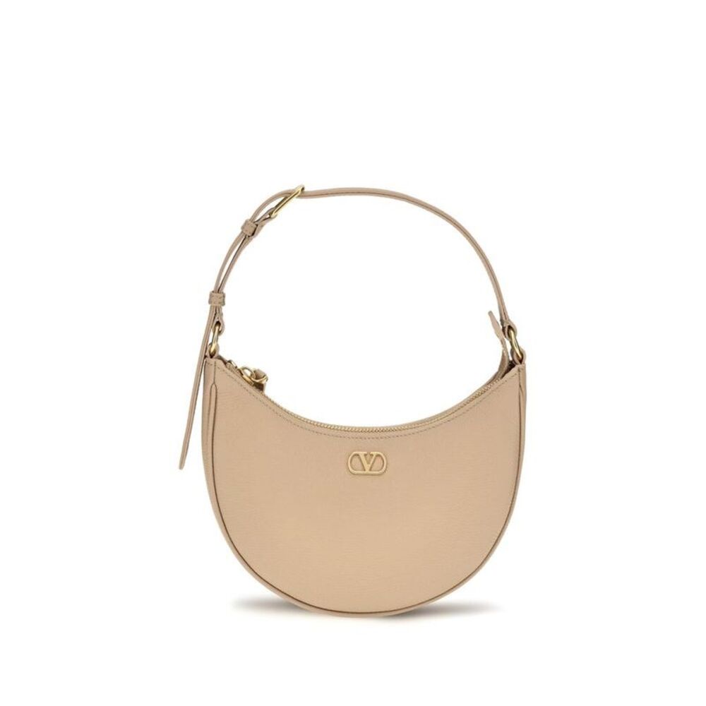 Valentino Garavani Beige Calf Leather Bos Taurus Shoulder Women's Bag